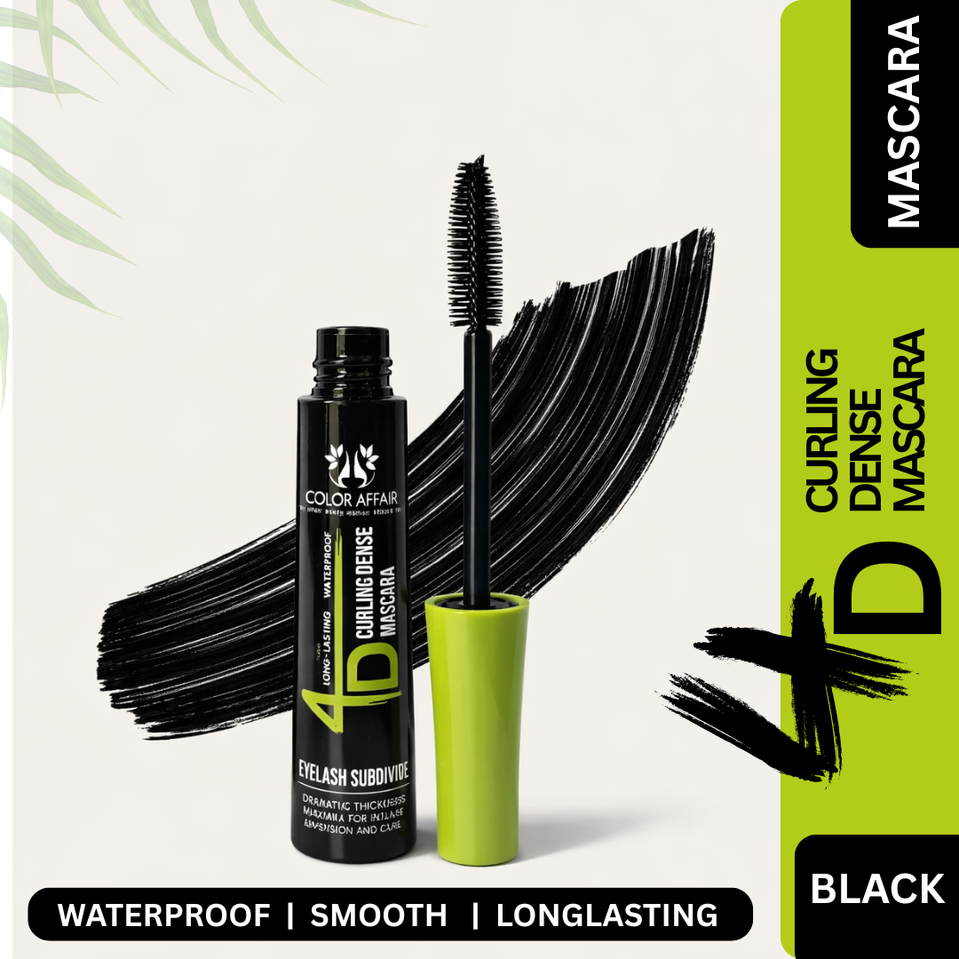 Color Affair 4D Curling Dense Mascara – Waterproof, Smooth Application & 24-Hour Long-Lasting Volume