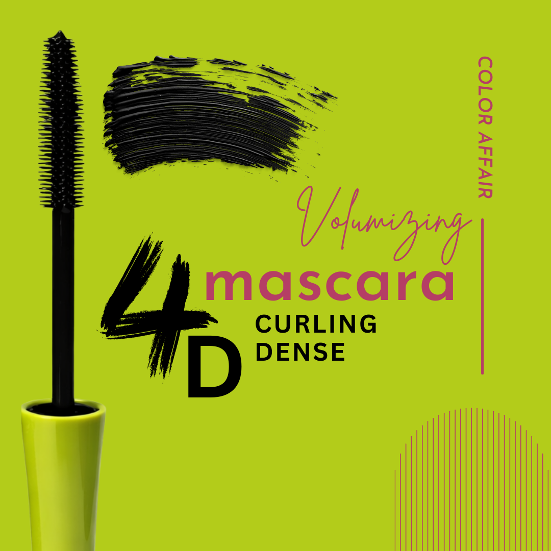 Color Affair 4D Curling Dense Mascara – Waterproof, Smooth Application & 24-Hour Long-Lasting Volume