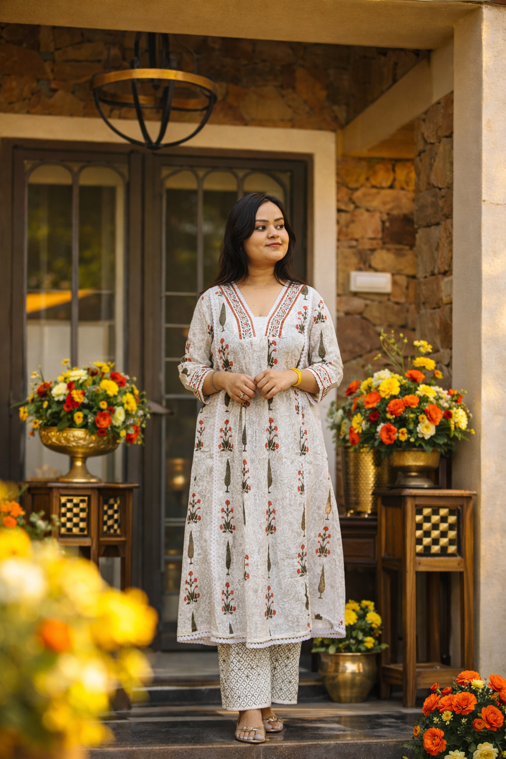 Gulnaar Aura Pink Bandhej Cotton Co-ord Set for Women | Traditional Stylish Ethnic Wear | Sizes S–3XL