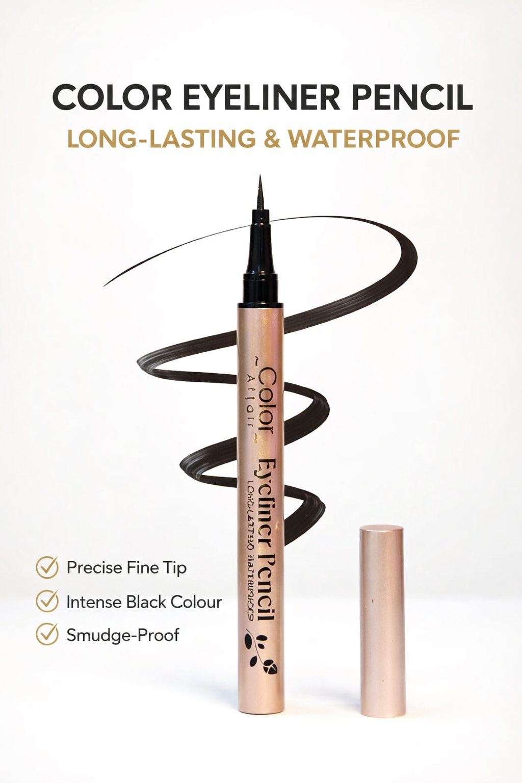 Glamorous Matte Precision Eyeliner | Waterproof, Smudge-Proof & Long-Lasting Eye Liner