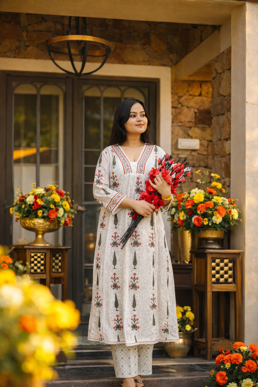 Gulnaar Aura Pink Bandhej Cotton Co-ord Set for Women | Traditional Stylish Ethnic Wear | Sizes S–3XL