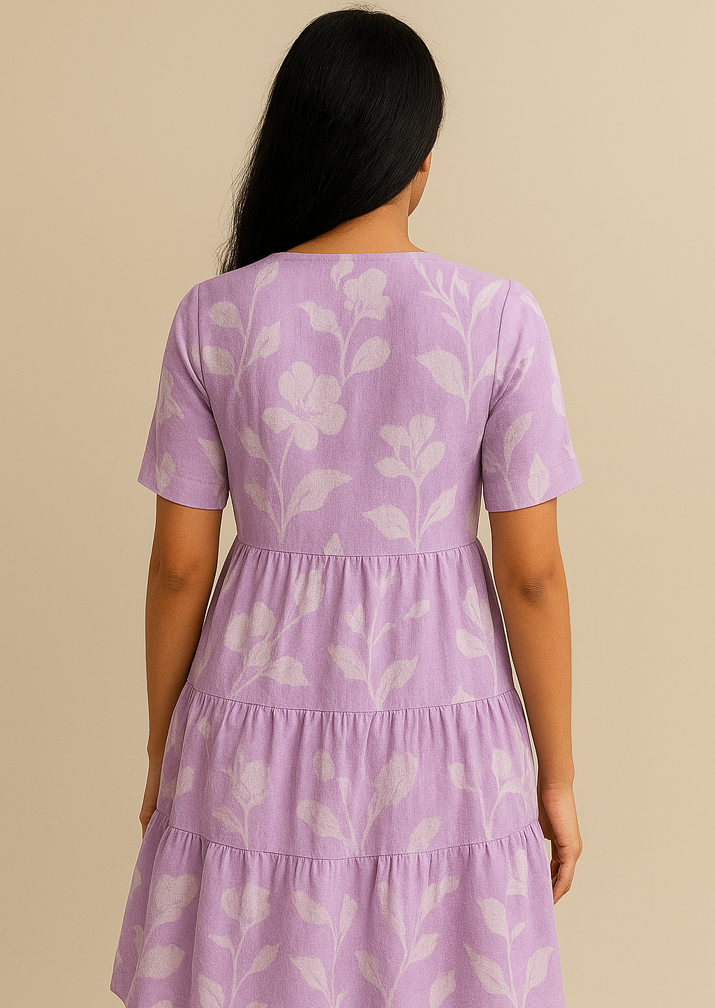 Lavender Bloom 001 – Rayon Tiered Kurti
